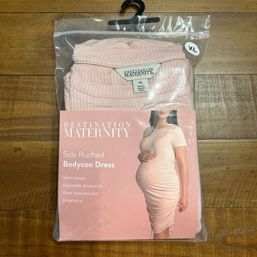 Destination Maternity's Ruched Maternity Dress - Picture 2 of 4